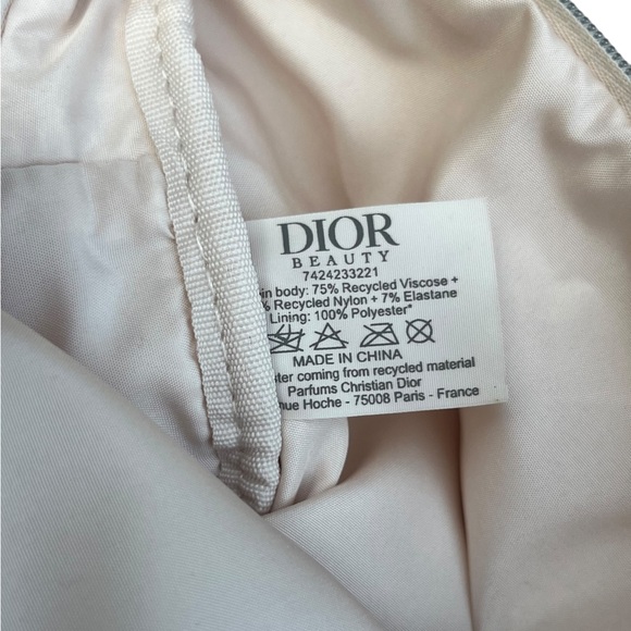 Dior Cosmetic Bag Christian Dior Logo CD Light Pink Small Travel Storage Pouch - Picture 9 of 9